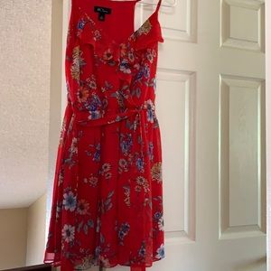 Red flower dress size M